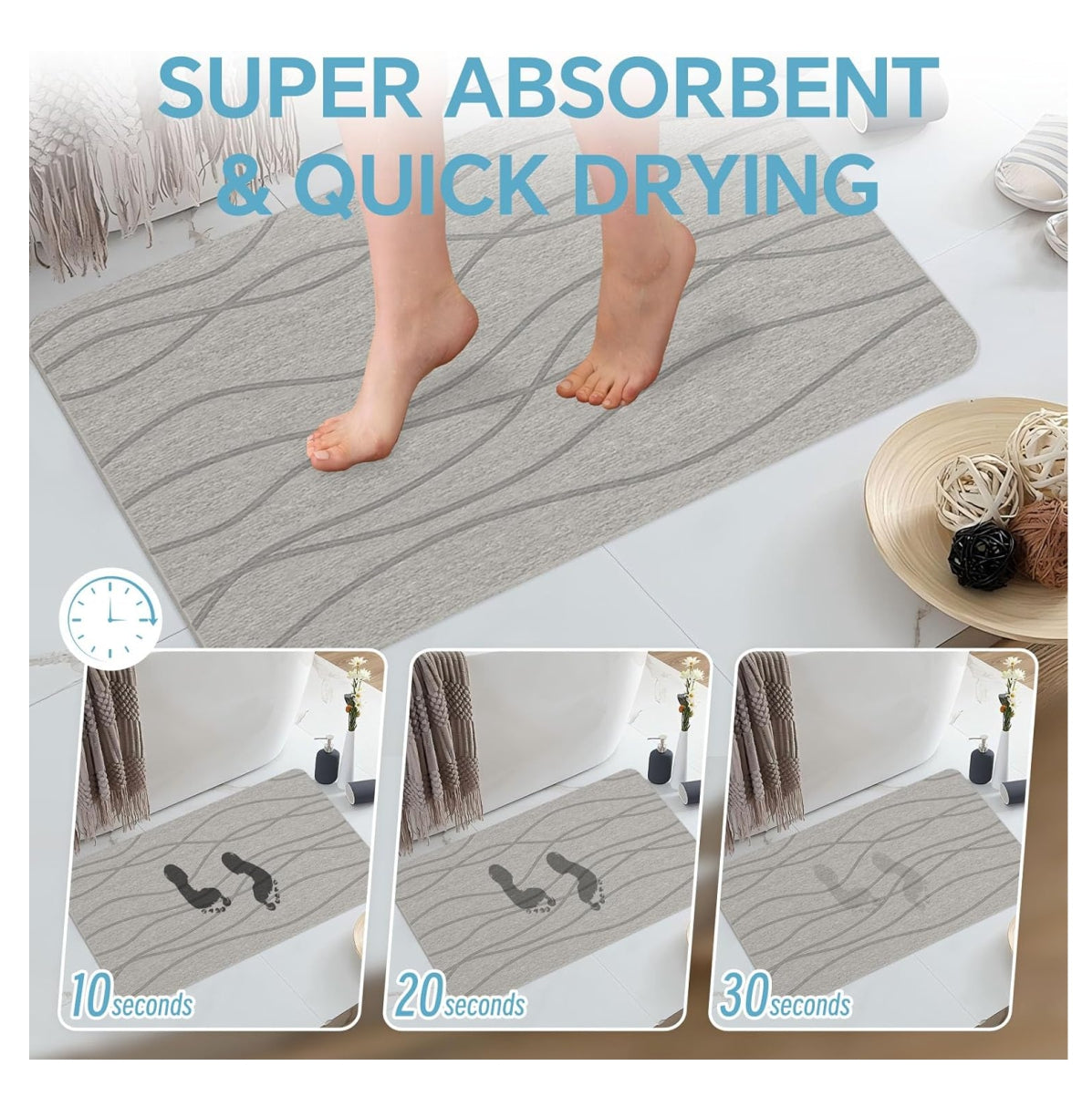 Tapete de Piedra Ultra Absorbente